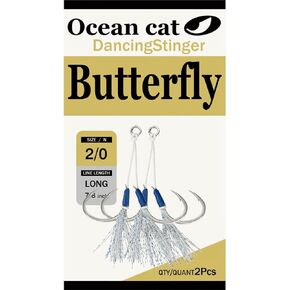 OCEAN CAT Assist Hooks Butterfly Glow Jigging Jigs Slow Fast Fall Hooks Size 2/0,3/0,4/0,5/0,6/0 in Kuwait