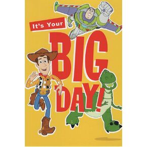 It's Your Big Day! Woody, Buzz Lighter and Rex Toy Story Happy Birthday Card