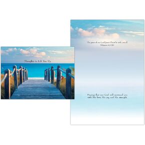 Blue Passage 1 Count Religious Encouragement Greeting Card, King James Version Scripture