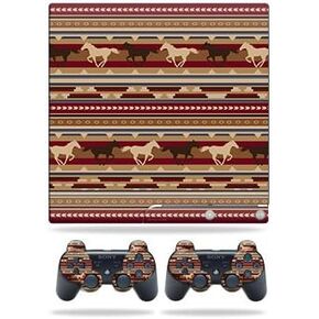 Skin Compatible with Sony Playstation 3 PS3 Slim + 2 Controllers – Western Horses | MightySkins Protective, Durable, and Unique Vinyl wrap Cover | Easy to Apply, Remove | Made in The USA