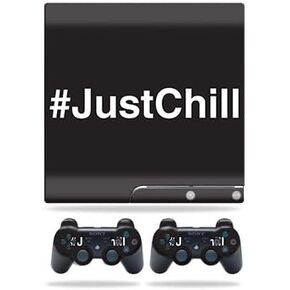 Skin Compatible with Sony Playstation 3 PS3 Slim + 2 Controllers – Just Chill 2 | MightySkins Protective, Durable, and Unique Vinyl wrap Cover | Easy to Apply, Remove | Made in The USA