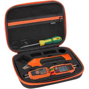 MOSISO Hard Carrying Case Compatible with Klein Tools 80041 Outlet Repair Tool Kit&ET310 AC Circuit Breaker Finder&RT250 GFCI Receptacle Tester, Electrical Tools Storage Bag with Groove Design, Black