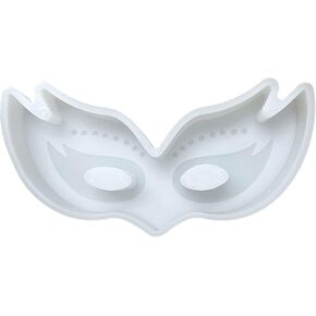 Mardi Gras Mask Car Freshie Silicone Mold 5.5 x 2.2 x 0.08" inches Fat Tuesday New Orleans Louisiana Masquerade Party Oven Safe Bake up to 450 F Heat Safe Car Candle, Resin