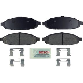 مجموعة وسائد فرامل قرصية من السيراميك الأزرق من BOSCH BE997H مع الأجهزة - متوافقة مع مجموعة مختارة من Chrysler Pacifica؛ أمام