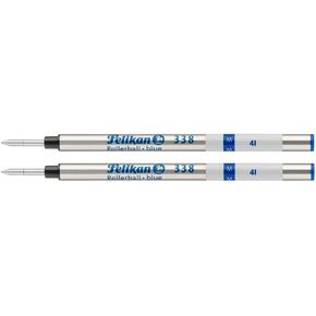 Pelikan 338 Medium Rollerball Refill - Blue (Pack of 2)