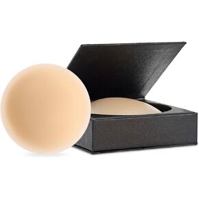 Nipple Cover with Adhesive Silicone one size fits all - Reusable with travel case Beige