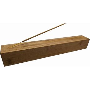 Incense Stick Holder, Includes Storage Box and ash Catcher, Natural Clear Bamboo with Beautiful Smooth Finish, Sturdy Construction, Contemporary Design, Large Size in Saudi Arabia