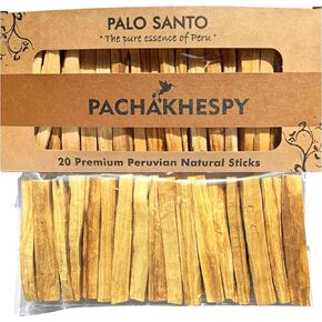 Palo Santo Sticks Authentic Smudging Peru 20 Pack for Energy Cleansing Aromatherapy Meditation 100% Natural Ethically Sourced Sustainable Holy Wood Wild Harvested Premium Palo Santo Incense Quality