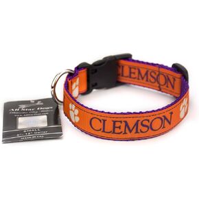 All Star Dogs Clemson Tigers Ribbon Dog Collar - Medium