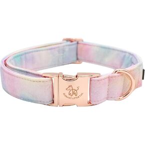 Elegant little tail Dog Collar, Strawberries Print Pet Collar Summer Dog Collar Pet Collar Dog Cotton Durable Dog Collar Metal Buckle Collar for Small Dogs