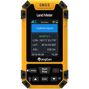 Land Surveying Equipment, Handheld GPS Land Meter, Professional GNSS Receiver Surveryor Tool with Color Screen for Slope Distance/Area Measurement