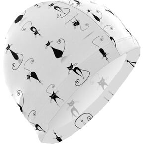 Swimming Cap Unisex Adult Swim Cap Funny Animal Pattern for Men Women Polyester