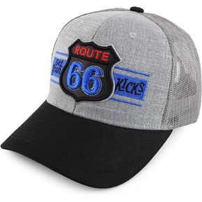 Trendy Apparel Shop Route 66 3D Embroidered Structured Mesh Back Baseball Cap