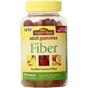 Nature Made Fiber Adult Gummies, Assorted Fruit 90 ea (Pack of 3) in Saudi Arabia