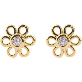 Flower Stud Earrings for Women,925 Sterling Silver Post Cubic Zirconia Cute Daisy Stud Earrings in Saudi Arabia