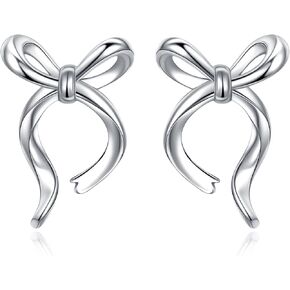 S925 Sterling Silver Statement C Shape Stud Earrings Chunky Dome Hoop Earrings for Women Jewelry Gifts in Saudi Arabia