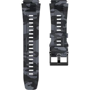 AMAZTIM Compatible M2 Camouflage Bands, Silicone Replacement Wristbands Sport Strap with Metal Buckle Compatible M2 Smart watch(Black)