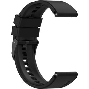 for Samsung Galaxy Watch 5 Replacement Strap - 20mm Replacement Silicone Wrist Watch Band Strap For Samsung Galaxy Watch 5/4 40mm & 44mm / 5 Pro(Silicone Black)
