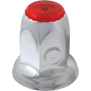 GG Grand General 10494SP 33 mm X 2 Inches Chrome Steel Nut Cover w/Red Reflector w/Flange, Set of 10