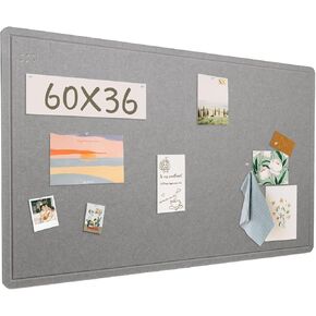 Large Bulletin Board - 72 x 48 Inches, Decorative Felt Pin Board for Wall - 6' x 4' Foldable Photo Display Board with Self-Adhesive Tape, Includes 20 Push Pins - Dark Blue