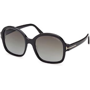 Tom Ford HANLEY FT 1034 Shiny Black/Dark Grey Shaded 57/21/140 women Sunglasses
