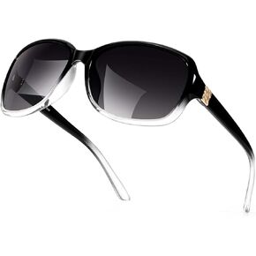 LVIOE Polarized Sunglasses for Women Retro Oversized Shades with UV400 Protection LS8158
