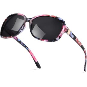 LVIOE Polarized Sunglasses for Women Retro Oversized Shades with UV400 Protection LS8158 in Kuwait