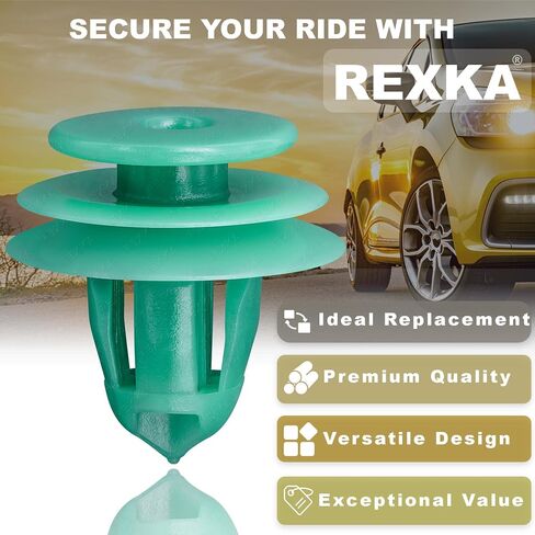 Rexka 40pcs Door Panel & Interior Trim Retainer Clips 91560-SZW-003 for Honda Accord CR-V CR-Z Civic Odyssey Pilot 91560SZW003 in Saudi Arabia