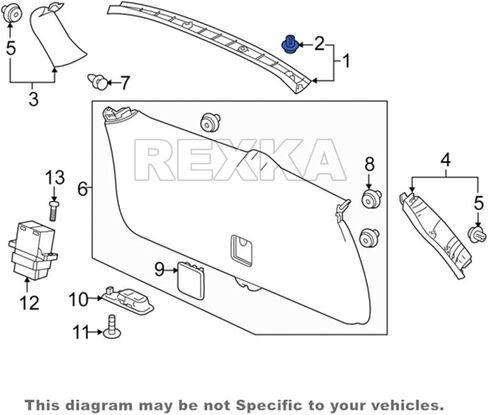 Rexka 40pcs Door Panel & Interior Trim Retainer Clips 91560-SZW-003 for Honda Accord CR-V CR-Z Civic Odyssey Pilot 91560SZW003 in Saudi Arabia