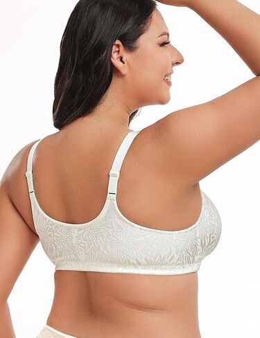 Wingslove Women's Front Closure Minimizer Bra Full Coverage Wirefree Comfort Bras Non Padded Plus Size in Saudi Arabia
