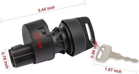 Key Switch Assembly 3 Position On/Off Replacement Ignition Switch with 2 Standard Keys, Suitable for Yamaha G22, G29 Drive, Drive 2 Gas Golf Cart OEM# JW6-H2510-00/JW6-H2510-20-00 in Saudi Arabia