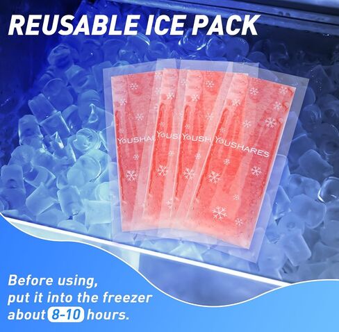 YOUSHARES TSA Approved Ice Packs for Insulin Cooler Travel Case - Travel Ice Packs for Medications, Reusable Small Freezer Packs for Insulin Travel Case (4 Pcs, Yellow) in Saudi Arabia