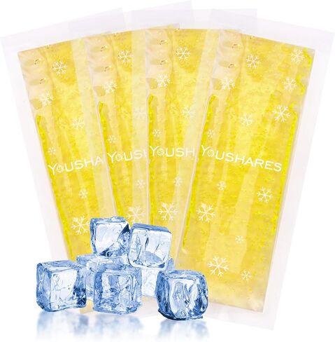YOUSHARES TSA Approved Ice Packs for Insulin Cooler Travel Case - Travel Ice Packs for Medications, Reusable Small Freezer Packs for Insulin Travel Case (4 Pcs, Yellow) in Saudi Arabia