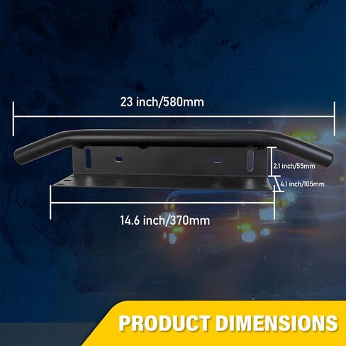RIGIDON 17Inch 252W Light Bar Triple Row Flood Spot Combo 23 Inch Universal Bull Bar Black Front Bumper License Plate Fog Light Mount Bracket with Work Light Wire Harness for Off Road ATV UTV Truck in Saudi Arabia