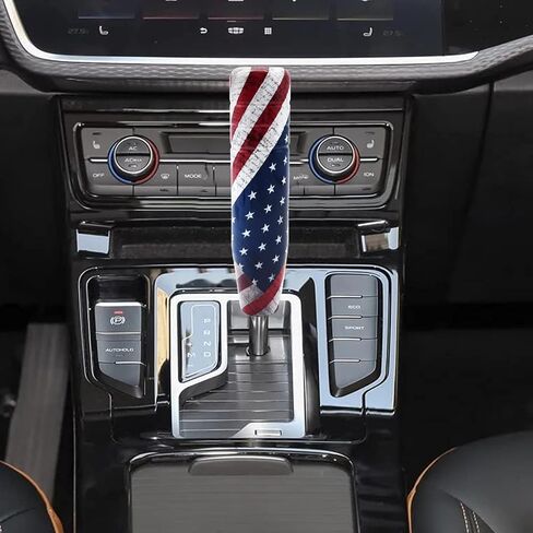 1 قطعة رأس نقل تروس السيارة من سبائك الألومنيوم العالمي، 5.11 بوصة رأس نقل تروس السيارة مطبوع عليه علم أمريكي لنقل المياه، مناسب لمعظم موديلات السيارات (متعدد الألوان) in Kuwait