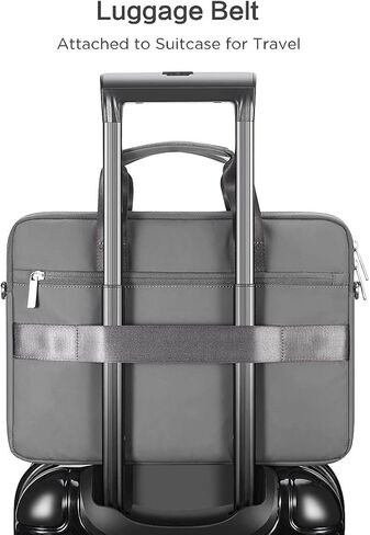 NIDOO 14-15 Inch Laptop Briefcase Bag Sleeve Case for 14" Thinkpad T490 T495s / Latitude 14 15 / Surface Laptop 3 4 ｜ Book 3/15" 16" MacBook Pro / 15" IdeaPad S340 / XPS 15 / MateBook D 15, Grey in Saudi Arabia