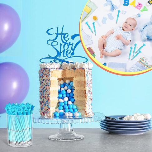 Outus 48 Pcs Baby Shower Pens Bulk Baby Shower Favors Baby Shower Supplies for Baby Shower Birth Announcement Guests Favors Decorations(Blue, For Boy) in Saudi Arabia