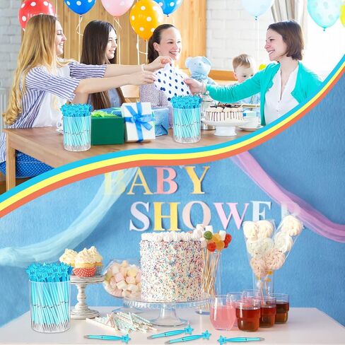 Outus 48 Pcs Baby Shower Pens Bulk Baby Shower Favors Baby Shower Supplies for Baby Shower Birth Announcement Guests Favors Decorations(Blue, For Boy) in Saudi Arabia