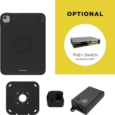 حافظة iPort Connect وحامل جداري ثابت - متوافق مع iPad الجيل العاشر 10.9 بوصة (أسود) in Kuwait