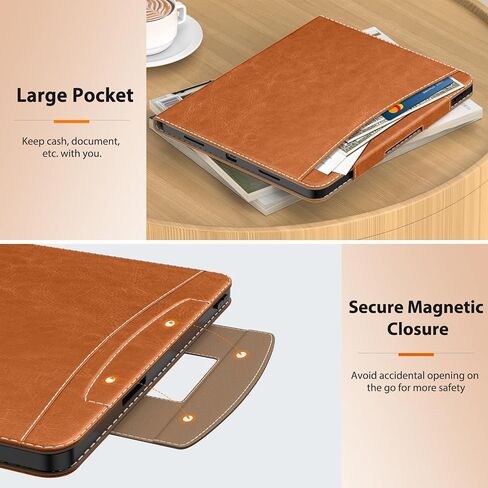 MoKo Case for iPad Air 13 Inch M2 2024 & iPad Pro 12.9 2022/2021/2020/2018 with Pencil Holder, Premium Leather Folio Stand Cover for iPad Air 13"/iPad Pro 12.9" 6th/5th/4th/3rd Gen, Black in Saudi Arabia