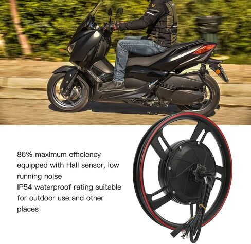 16in Electric Wheel Hub Motor 48 72V 500W 3500W Fat Tire Cycling Disc Brake Motor for Electric Bicycles Scooters Go Karts Electric Bicycle Hub Motor Kit Electric Wheel Hub Motor El in Saudi Arabia
