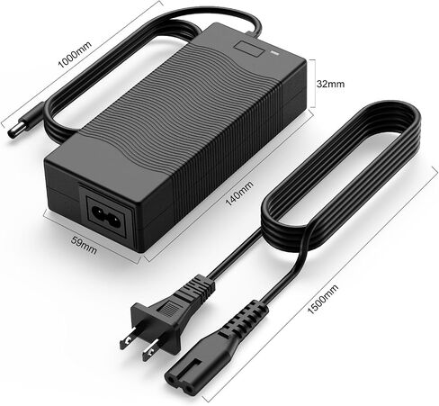 شاحن سكوتر كهربائي 42 فولت 2 أمبير، شهادة UL، DC-1 Prong متوافق مع GOTRAX GXL V2، G2، G3، G4، Apex، Glider، XR Elite، XR Ultra 36V بطارية ليثيوم أيون in Kuwait