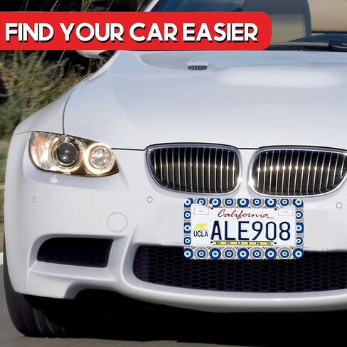 Evil Eyes License Plate Frames Car Universal - Cute License Plate Cover Evil Eyes Car Accessories for Women Car Decor,Car Beautiful License Plate holder with Screw Caps Cover,2pcs (for Evil Eyes) in Saudi Arabia