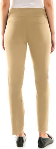 Zac & Rachel Women's Petite Millennium Fabric Pull-On Slim Leg Pant, Chino, 8P in Saudi Arabia