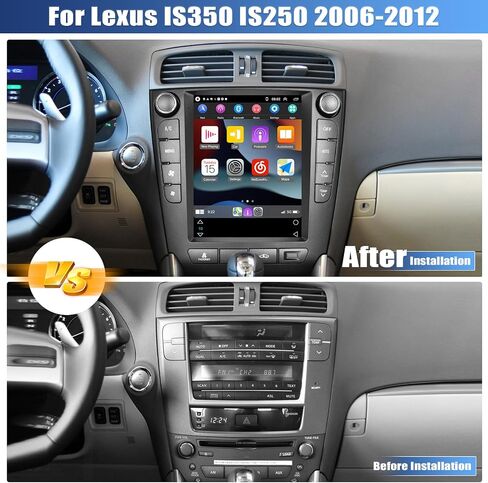 ستيريو سيارة 2G+64G Android 13 لسيارة Lexus IS350 IS250 2006-2012 مع Carplay Android Auto، راديو سيارة بشاشة لمس عالية الدقة 9.7 بوصة مع GPS/WiFi، بلوتوث، راديو FM/RDS، HiFi، SWC+كاميرا احتياطية in Saudi Arabia