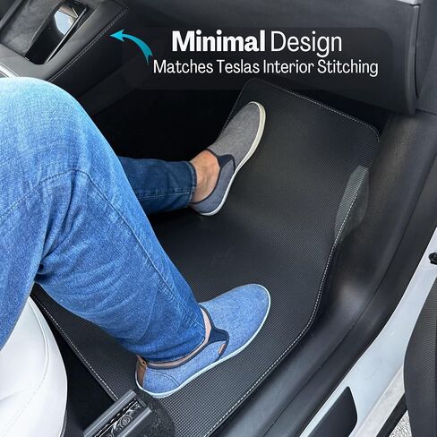 Tesla Model 3 Floor Mats All Weather Custom fit for 2017-2023 Model 3 Accessories All Season Protection PVC Material 3D Pyramid Patterns Minimal Design Logo Free odorless in Saudi Arabia