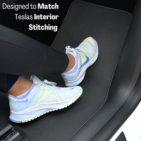 Tesla Model 3 Floor Mats All Weather Custom fit for 2017-2023 Model 3 Accessories All Season Protection PVC Material 3D Pyramid Patterns Minimal Design Logo Free odorless in Saudi Arabia