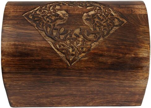 Store Indya Wooden Jewelry Box Novelty Item, Unique Artisan Traditional Hand Carved Jewelry Box, Memory Box, Wooden Storage Box Stash box for Keepsakes from India (Brown) in Saudi Arabia