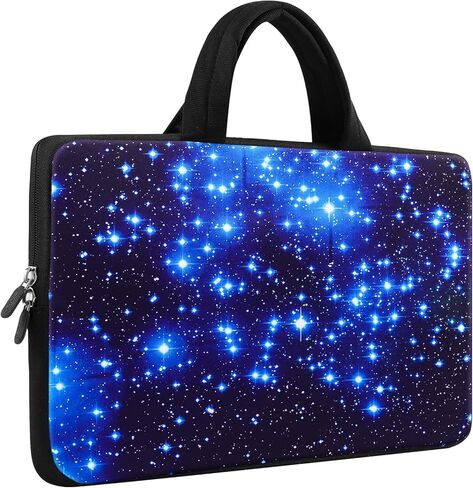 ICOLOR Blue Starry 9.7 10 بوصة حقيبة حمل كمبيوتر محمول من النيوبرين حقيبة سفر محمولة حقيبة Ultrabook مع مقبض (IHB10-03) in Kuwait