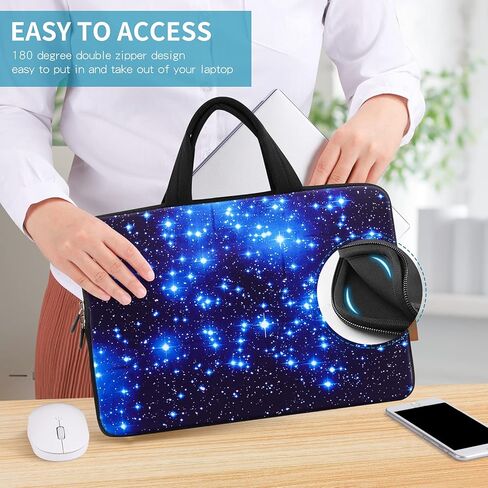 ICOLOR Blue Starry 9.7 10 بوصة حقيبة حمل كمبيوتر محمول من النيوبرين حقيبة سفر محمولة حقيبة Ultrabook مع مقبض (IHB10-03) in Kuwait